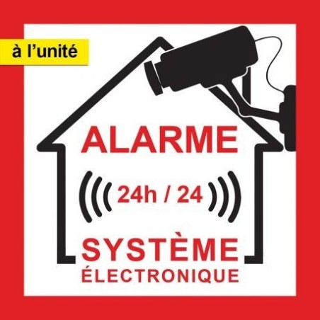Sticker maison sous alarme
