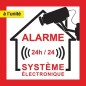 Home sticker under alarm