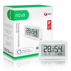 NOUS E6 - Termostato LCD temperatura e umidità Zigbee 3.0