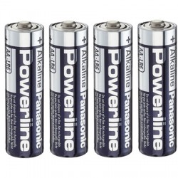 Powerline LR6 - Pack 4 Alkaline Batteries Type AA 1.5V
