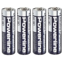 Powerline LR6 - Pack 4 Pilas Alcalinas Tipo AA 1.5V