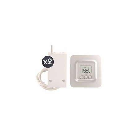 Delta Dore Tybox 5702 - Termostato radio cable piloto 2 radiadores FP