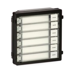 Hikvision DS-KD-KK - Module bouton-poussoir 6 boutons étiquetables portier vidéo