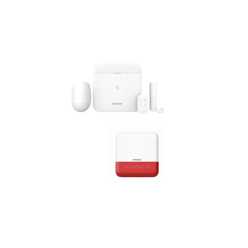 DS-PWA96 AX Pro - Kit Alarme Pro WIFI IP 3G/4G sirène extérieure rouge DS-PWA96 AX Pro - Kit Alarme Pro WIFI IP 3G/4G sirène extérieure rouge