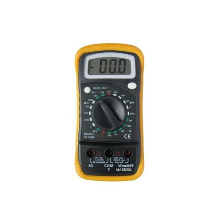 Multimètre - Mesure la tension DC/AC, le courant DC, la résistance, la diode et les transistors