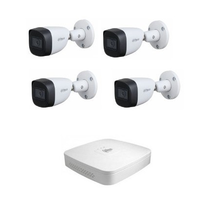 Dahua Kit vidéosurveillance - Enregistreur numérique  Pentabride 4 caméras HD-CVI 5 Mégapixels