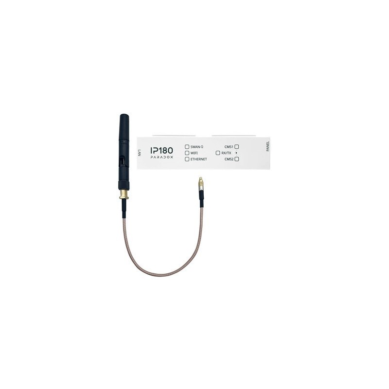 Paradox IP180-IPW - IP-Kommunikationsschnittstellenmodul mit Wi-Fi-Antenne Paradox IP180-IPW - IP-Kommunikationsschnittstellenmodul mit Wi-Fi-Antenne