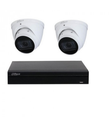 Kit vidéo surveillance Dahua - Enregistreur NVR4104HS-P-4KS3 + SSD 960Go 4 canaux POE 2 dômes 4 mégapixels IPC-HDW2441T-S