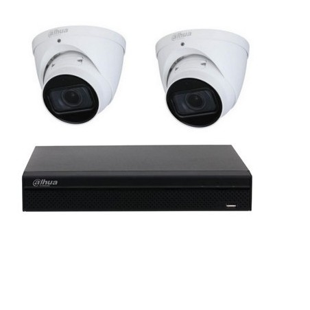 Kit vidéo surveillance Dahua - Enregistreur NVR4104HS-P-4KS3 + SSD 960Go 4 canaux POE 2 dômes 4 mégapixels IPC-HDW2441T-S