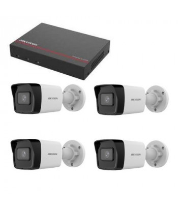 Hikvision Videoüberwachungs-Kit - DS-7104NI-Q1/4P Recorder 1TB SSD 4 4 Megapixel Kameras