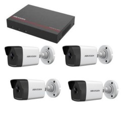 Kit vidéo surveillance Hikvision - Enregistreur DS-7104NI-Q1/4P disque dur SSD 1 To 4 Caméras 2 mégapixels