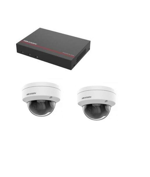 Hikvision Video Surveillance Kit - DS-7104NI-Q1/4P Recorder 1TB SSD 2 2 Megapixel Domes