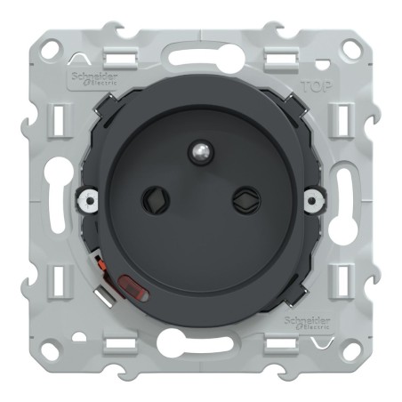 S340559 Wiser Ovalis - Presa collegata 2P+T 16A zigbee Antracite