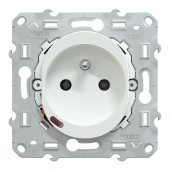 S320559 Wiser Ovalis - 16A zigbee 2P+T connected socket White