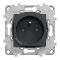 NU555954 Wiser Unica - Prise 2P+T connectée 16A  zigbee Anthracite