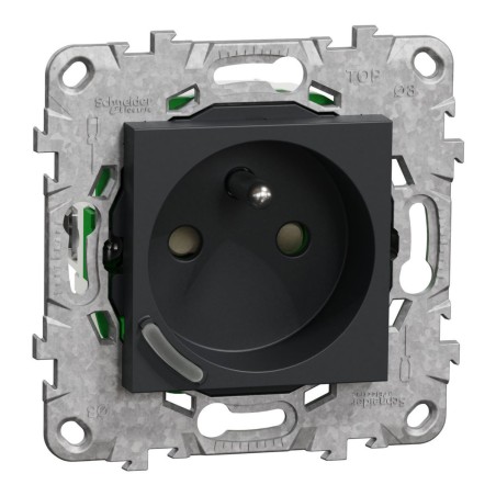 NU555954 Wiser Unica - Presa collegata 2P+T 16A zigbee Antracite