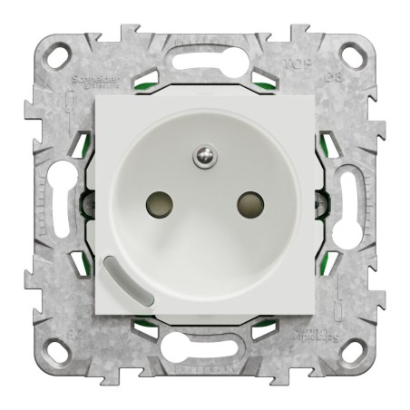 NU555918 Wiser Unica - Presa collegata 2P+T 16A zigbee Bianco