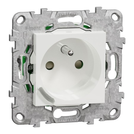 NU555918 Wiser Unica - Presa collegata 2P+T 16A zigbee Bianco