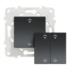 NU557154W Wiser Unica - interrupteur centralisé sans fil 2 ou 4 BP Anthracite