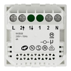 Roller shutter switch 4A zigbee blc antimic mecha only NU350820W Wiser Unica