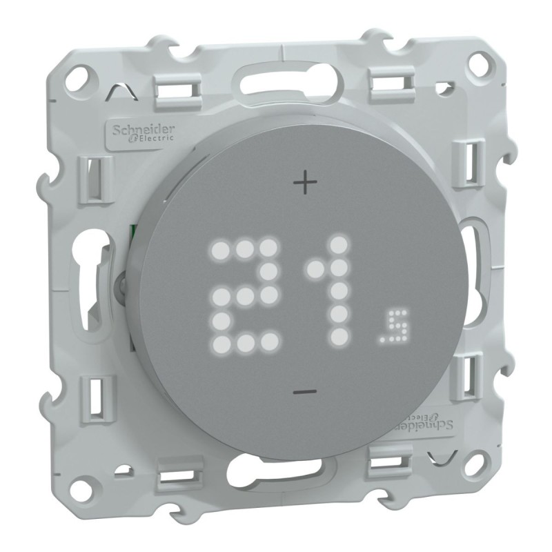 S530619 Wiser Odace - Termostato intelligente cablato in alluminio da 2 A