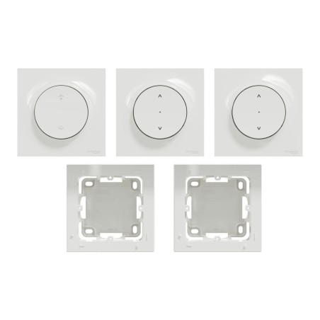 S520567SK Wiser Odace - Kit de control inalámbrico y 2 persianas enrollables zigbee 3.0 de superficie