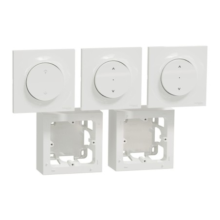 S520567SK Wiser Odace - Wireless control kit and 2 surface-mounted zigbee 3.0 roller shutters