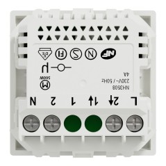 Interruttore per tapparelle zigbee 4A solo mecha bianco NU350818W Wiser Unica