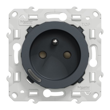 S540559 Wiser Odace - 16A zigbee 2P+T connected socket - Anthracite