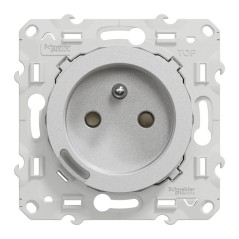 S530559 Wiser Odace - 2P+T Steckdose 16A Zigbee Aluminium