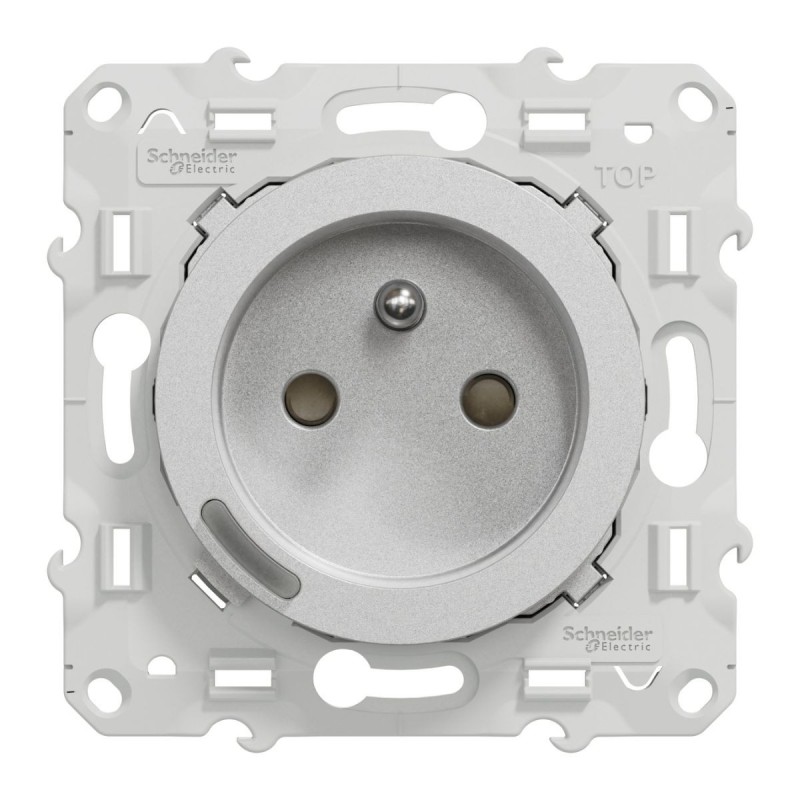 S530559 Wiser Odace - Presa collegata 2P+T 16A zigbee Alluminio S530559 Wiser Odace - Presa collegata 2P+T 16A zigbee Alluminio