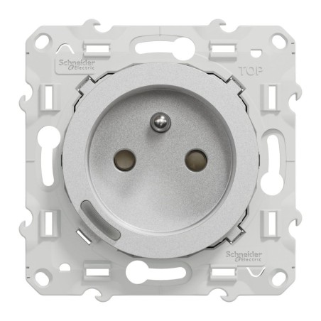 S530559 Wiser Odace - Enchufe conectado 2P+T 16A zigbee Aluminio
