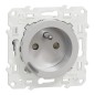 S530559 Wiser Odace - 2P+T connected socket 16A zigbee Aluminium