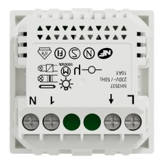 10A zigbee push button white mecha only NU353718W Wiser Unica
