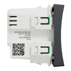 Pulsador zigbee de 10 A mecha antracita solo NU353754W Wiser Unica