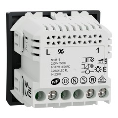 2-wire zigbee push variator anthracite mecha only NU351554W Wiser Unica