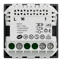 2-wire zigbee push variator anthracite mecha only NU351554W Wiser Unica