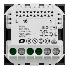 2-wire zigbee rotary variator anthracite mecha only NU351654W Wiser Unica
