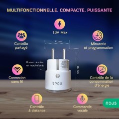 US A1-4 - Confezione da quattro prese Wi-Fi connesse con misurazione del consumo di 15 A
