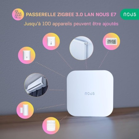 NOUS E7 - Box domotique passerelle Zigbee Lan