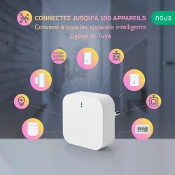 NOUS E6 - Termostato LCD temperatura y humedad Zigbee 3.0