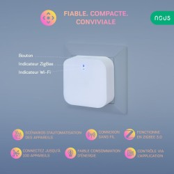 NOUS E6 - Termostato LCD temperatura y humedad Zigbee 3.0