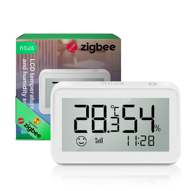 NOUS E6 - Termostato LCD temperatura y humedad Zigbee 3.0 NOUS E6 - Termostato LCD temperatura y humedad Zigbee 3.0