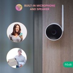 NOUS W7P - Caméra connectée extérieure WIFI TUYA PTZ IP 3 Mégapixels