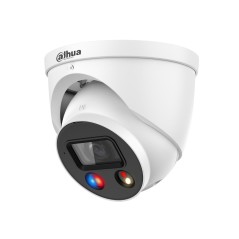 Dahua DH-IPC-HDW3849HP-AS-PV-0280B-S5 - Telecamera dome per esterni bianca WizSense da 8 MP con allarme