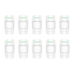 Ajax MOTIONPROTECT - Lot de 10 détecteurs PIR blanc