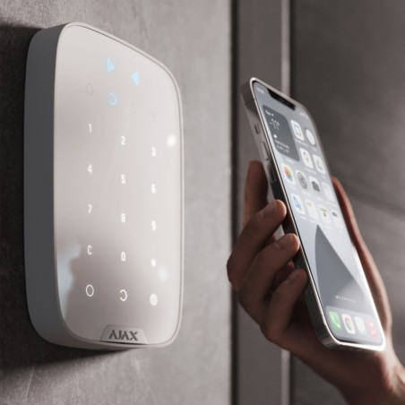 Ajax KEYPAD PLUS  - Clavier avec lecteur de TAG blanc