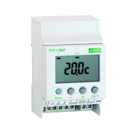 Delta Dore 6150023 - T1C-2 Digit Multi-Purpose Modular Electronic Thermostat