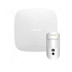 Ajax Hub 2 - Ajax Alarm Kit Doubt Removal Hub 2 con motion cam blanco