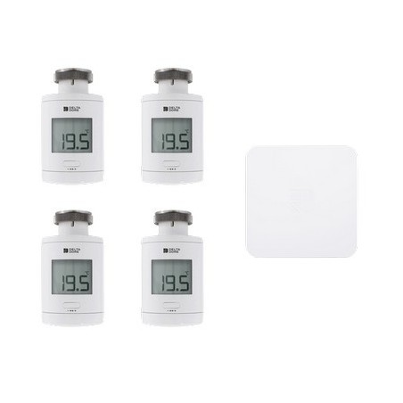 Delta Dore 6050684 - Tydom Home Starter Pack + 4 termostatos de radiador conectados TRV 1.0